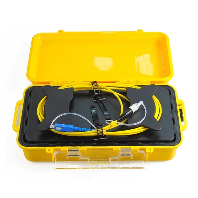 Fiber Optic Coil SC APC to SC APC SM OS2 G652D Pulse Suppressor OTDR Launch Cable Box 500M 1KM 2KM