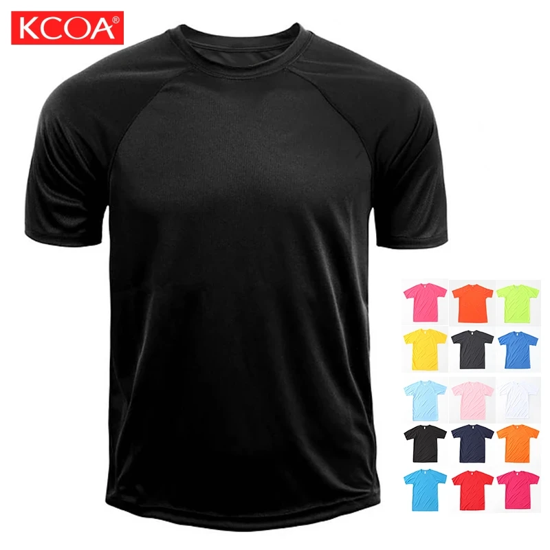 2024 Cheap Custom Plain T Shirt for Men Quick Dry 100% Polyester Plain Running Men T Shirt