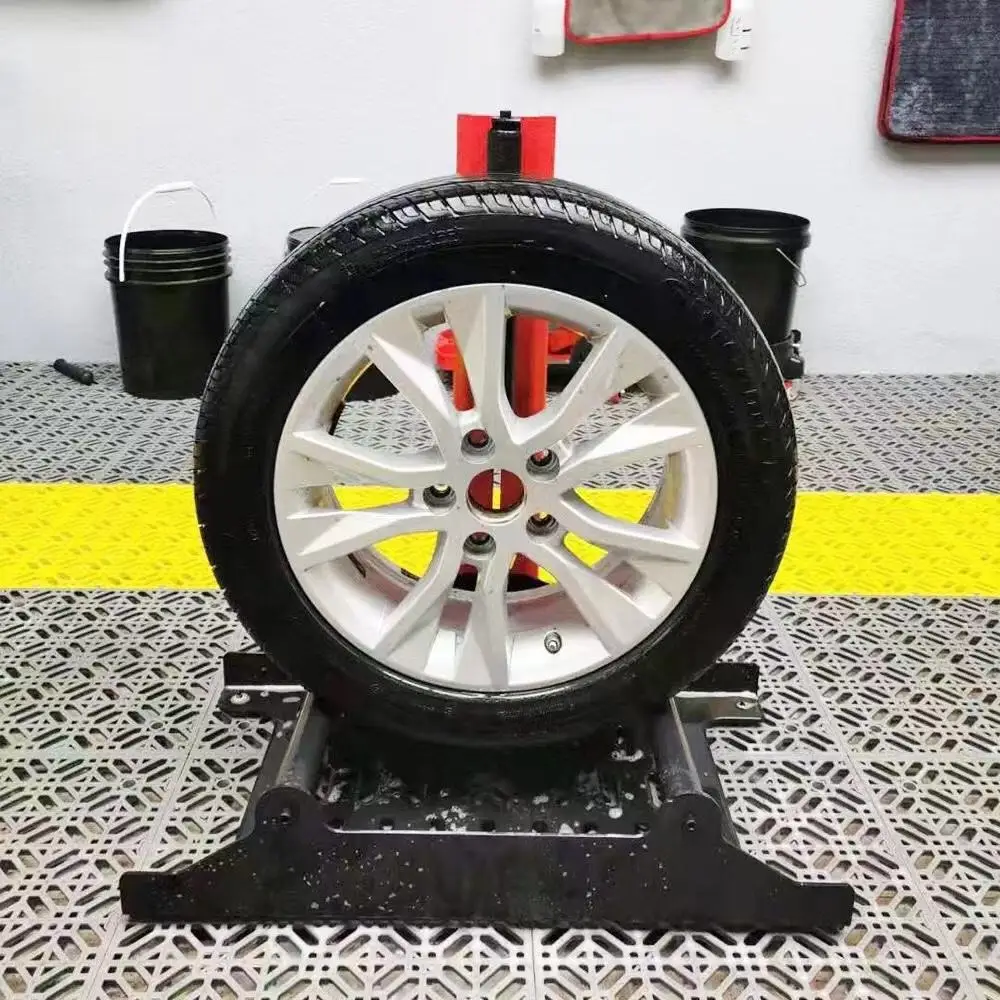 Rolling Wheel Detailing Stand Wheel Cleaning Stand Steel