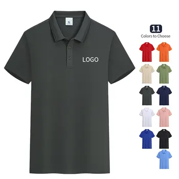Unisex 100% Polyester Pique Polo Shirt Short Sleeve Custom Logo Work Uniform Breathable Casual T-Shirt