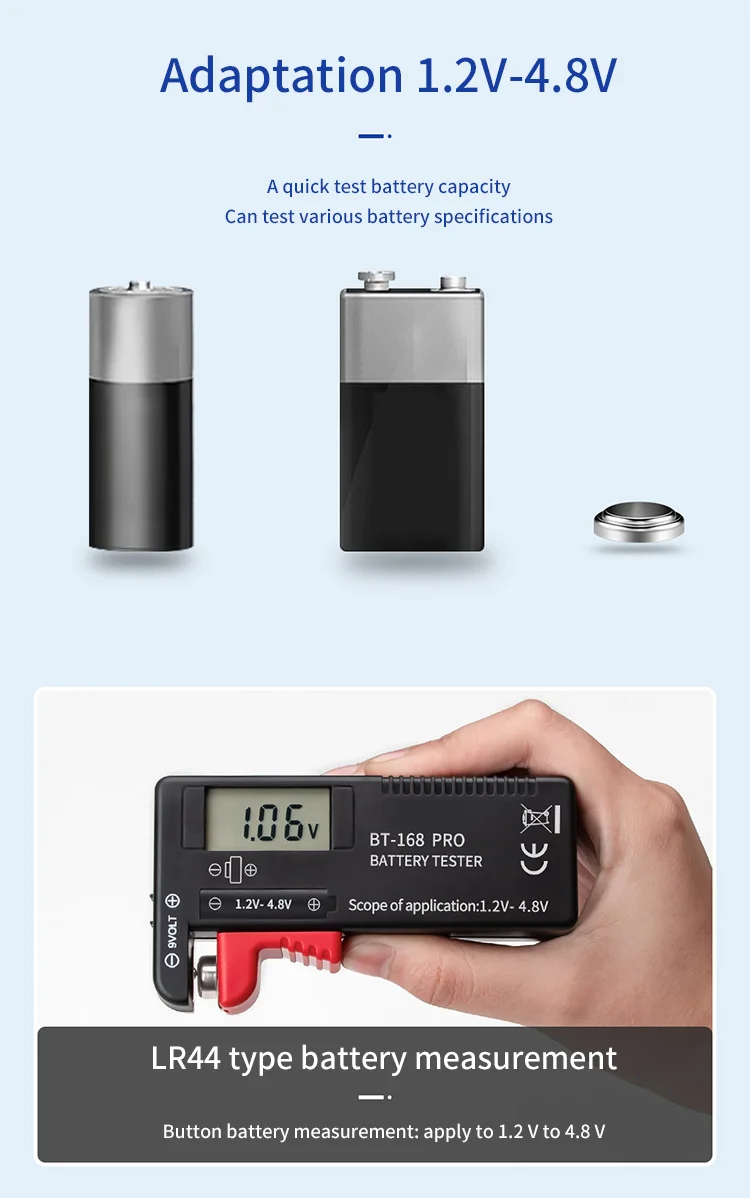 Bt168 Pro Battery Capacity Tester Lcd Digital Battery Capacity