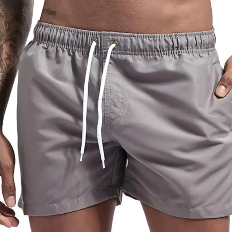 Personalised Summer European Beach Short Pants Loose Large Size Quick Drying Casual Men's Shorts Swimming Trunks Mesh384_voghion.com