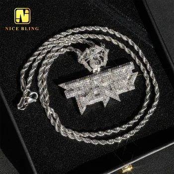 Wholesale Custom Brass CZ Charms Iced out Hip Hop Jewelry Custom Letter Pendant for Men Fine Jewelry Pendants & Charms