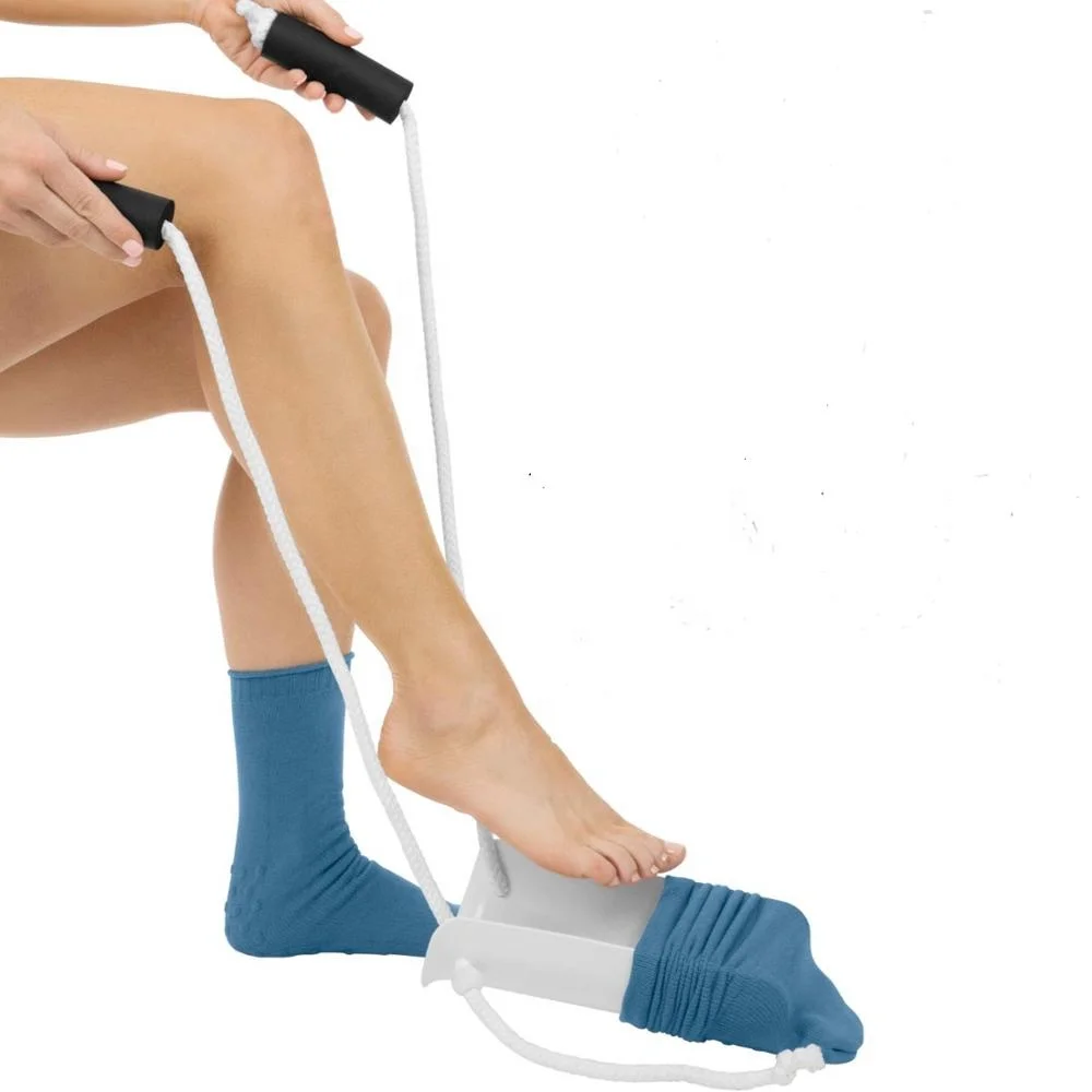 Stocking Slider Plastic Socks Helper with Foam Handles DL122 Easy on off Aid for Elderly Seniors Pregnant Healthcare Supply