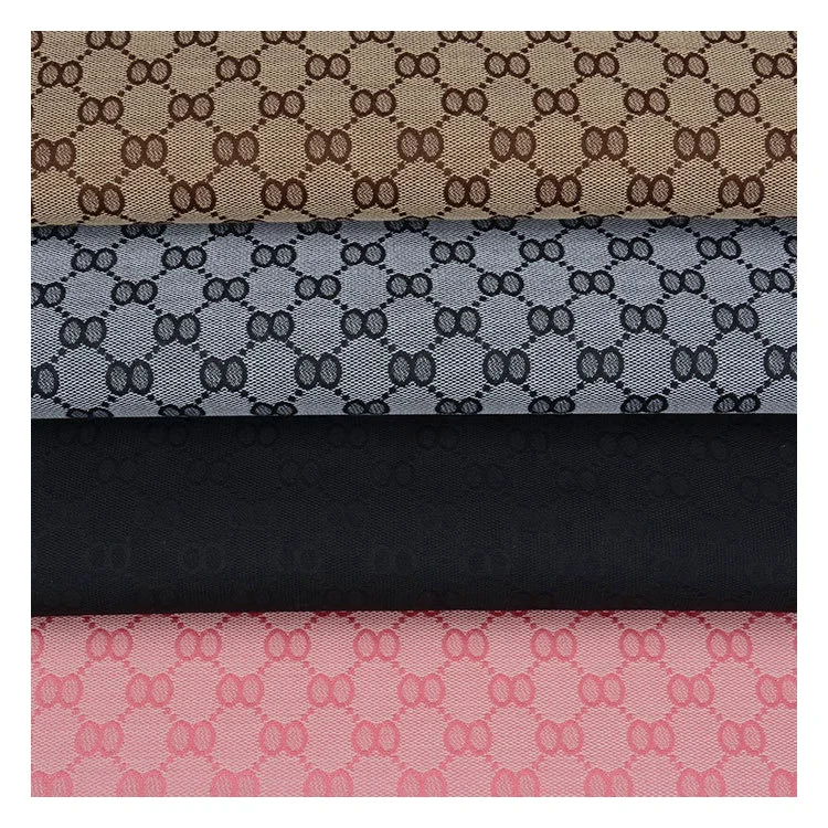 In Stock 5 Colors Eight Word Numbers Polyester Cotton Woven Shoe Jacquard Fabric for Bags Clothing