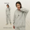 Sweat à capuche gris chiné