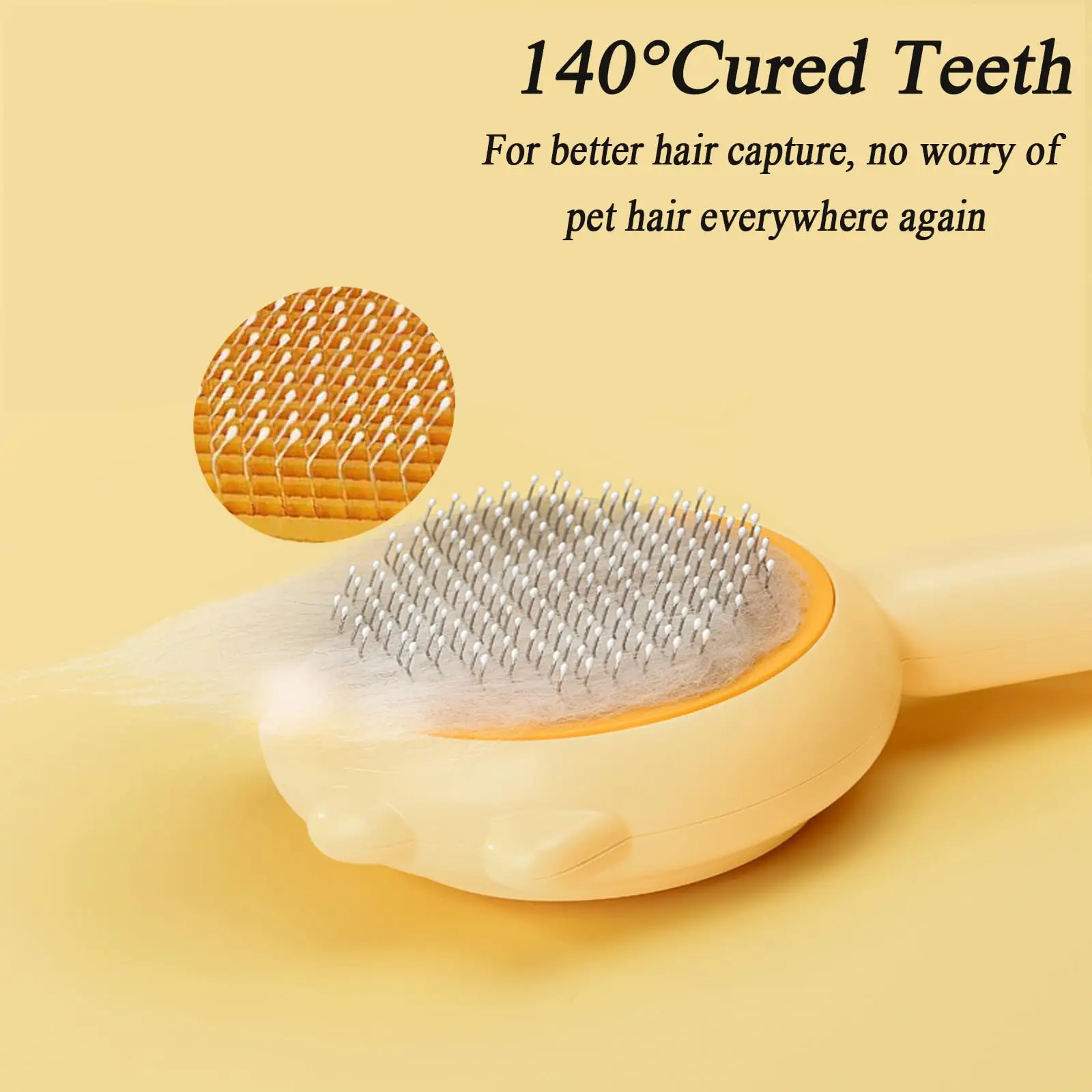 Petdom Cat Hair Brush Self Cleaning Brush Pet Combs For Shedding Long