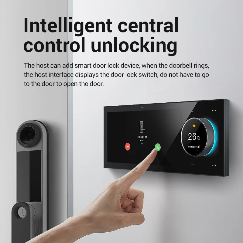TYSH 6 Inch Automation Tuya Smart Home Control Panel With Smart Life App Multi-function Touch Screen Zigbee Hub Gateway