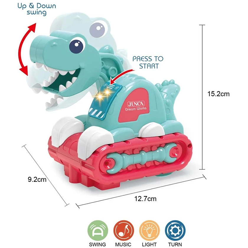 Fun Digger Toy Kids Construction Car Battery Toys Vehicles with Light and Music