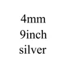 4mm 9inch silver