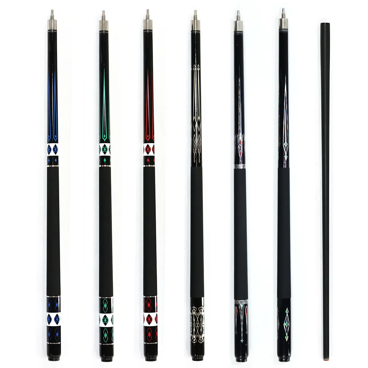 カラー57インチカーボン材料13mmチップ1/2ビリヤードプールキュー