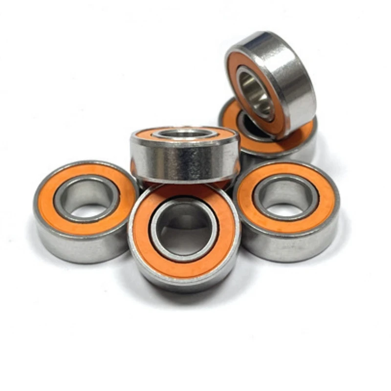 Hybrid Ceramic Bearings ABEC-7 – Orange, 4x10x4mm (10-Pack) – Fits Abu Garcia, KastKing Reels & More