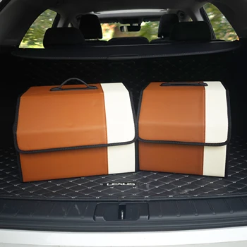 High Performance Luxury Car Trunk Organizer Box Double Color Foldable and Waterproof for Travel Car Interior Accessories