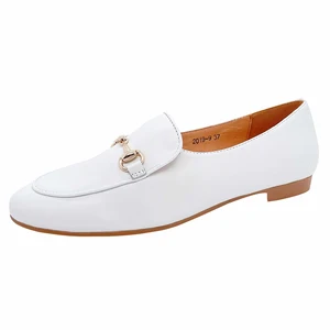 Hot Sales Fashion Trend Light Weight Comfortable Rubber Sole Women Leather Shoes