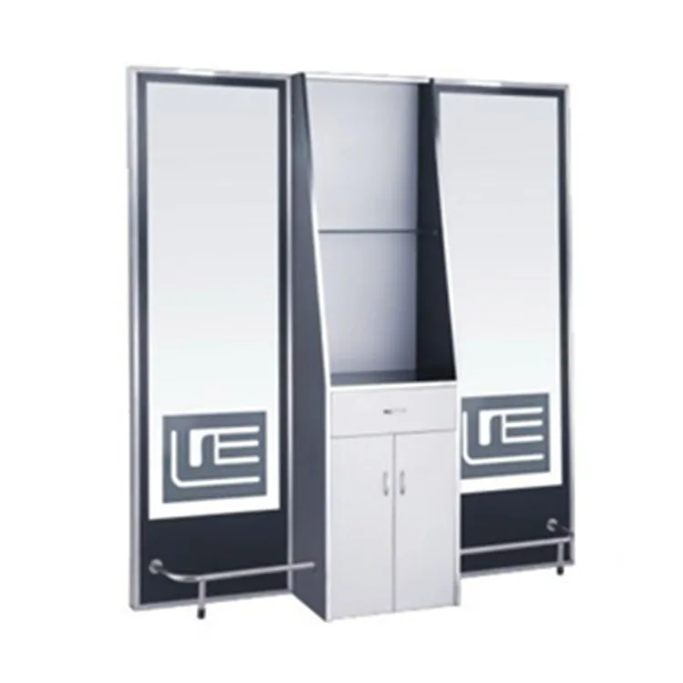 Дешевая настенная одежда для парикмахерской зеркало и мебель Парикмахерская