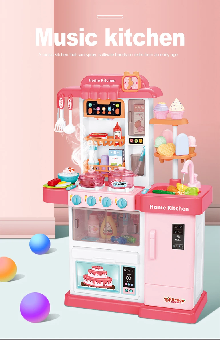 Boy and girls pretend play house multifunctional baby kitchen toy