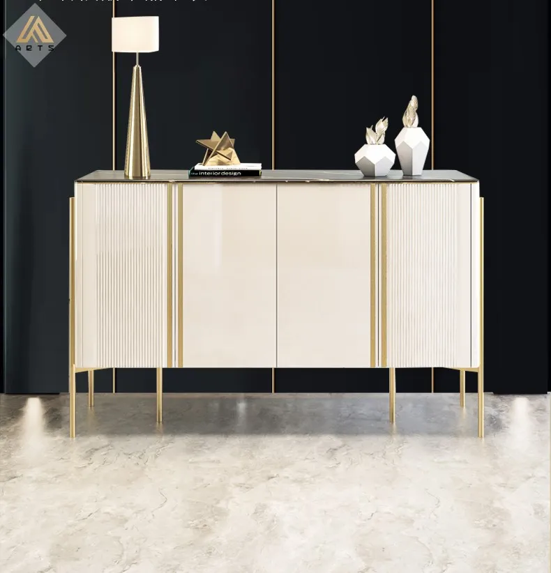 
 Роскошная мебель для гостиной в скандинавском стиле, роскошный буфетный столик из нержавеющей стали золотого цвета  