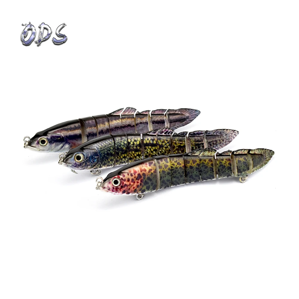 3pcs in Box Set Package Oem Package Tackle Hard Fishing Lures 8 Jointed Swimbait Fishing Lures Tackle Lures Loach Oem Factory