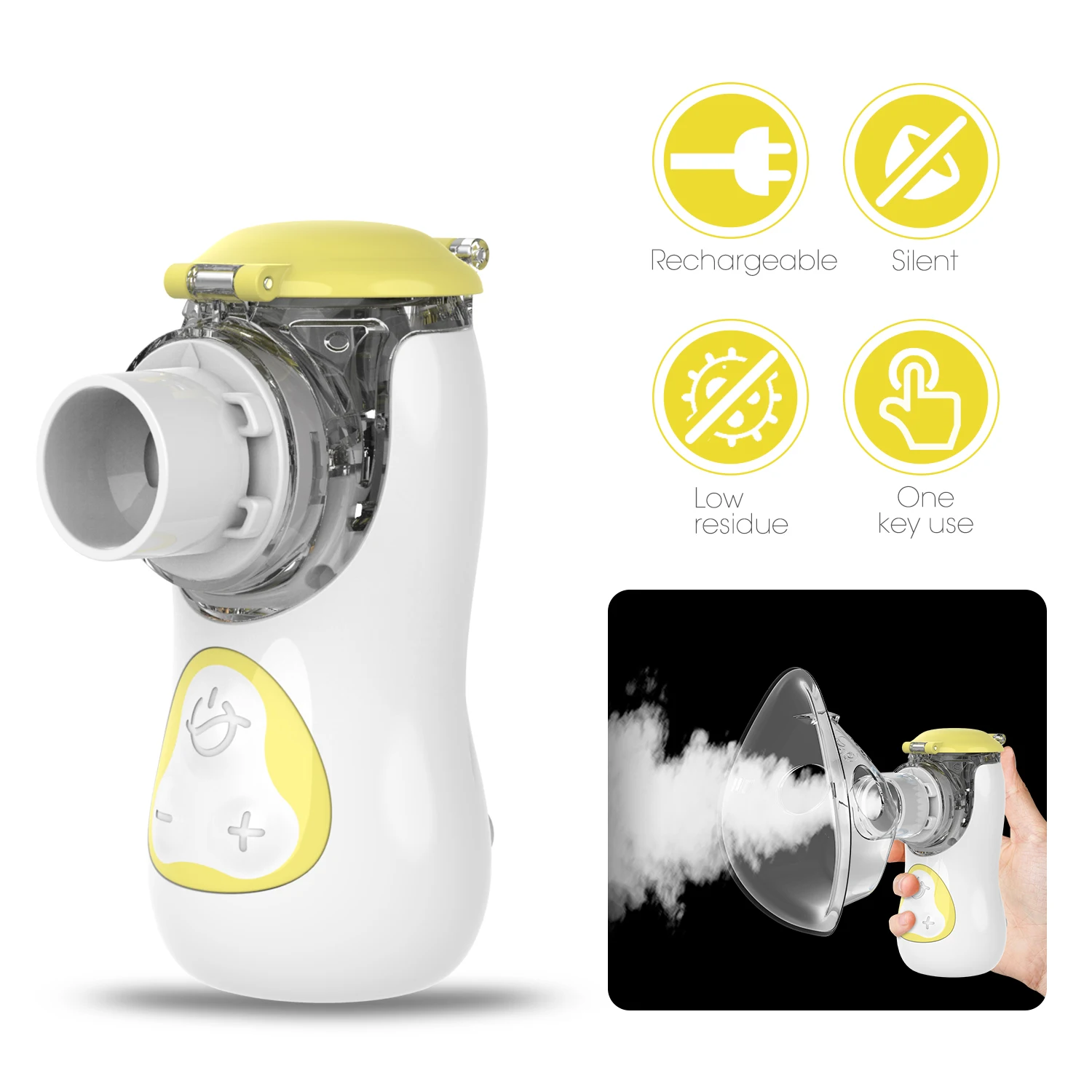 Frequency Mesh Nebulizer with Nebulization Adjustable Inhaler Medication Device with Two Modes Feellife Spray Device
