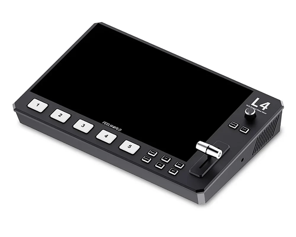 FEELWORLDL4ビデオスイッチャーマルチカメラビデオミキサー10.1インチ
