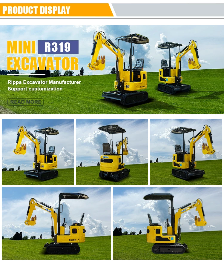 Rippa R N Mini Excavator Machine Minibagger Epa Engine Farm Small Excavators Ton New Crawler