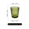 XR642 Green Embossed Diamond Grid whiskey glass