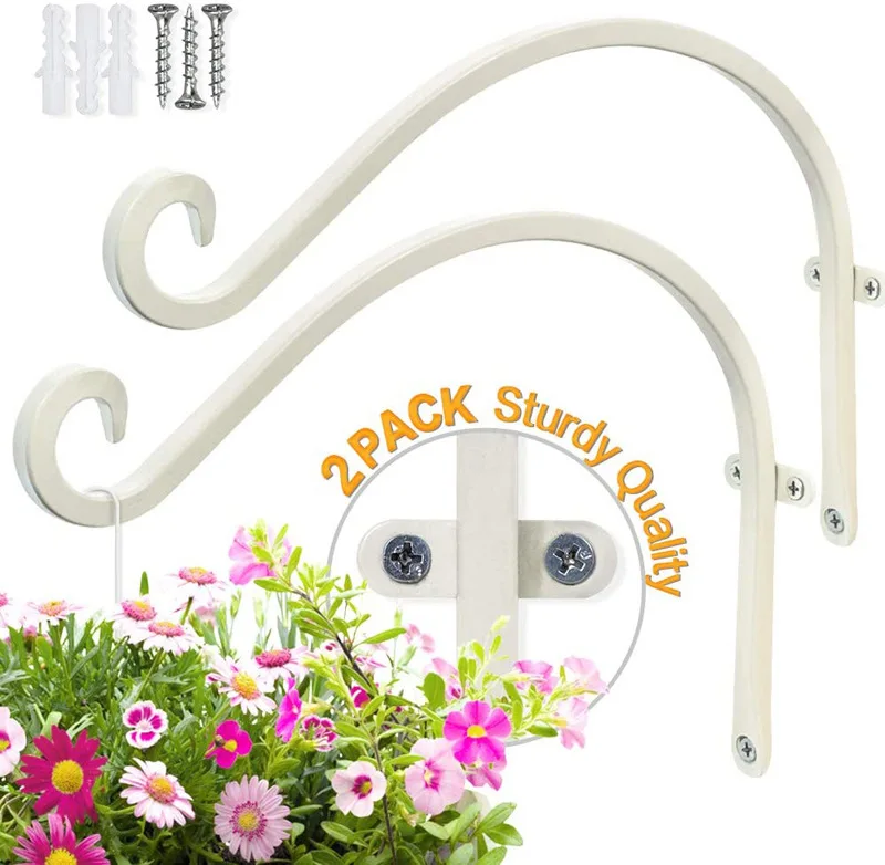 Factory direct gardening hook flower stand balcony garden hanging flower stand hook hanging small light home outdoor