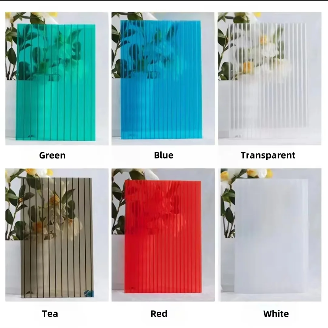 Durable High-Quality Polycarbonate Hollow Sheet Polycarbonate Sheet UV Resistant Multiple Sizes Available for Wall Rooftop
