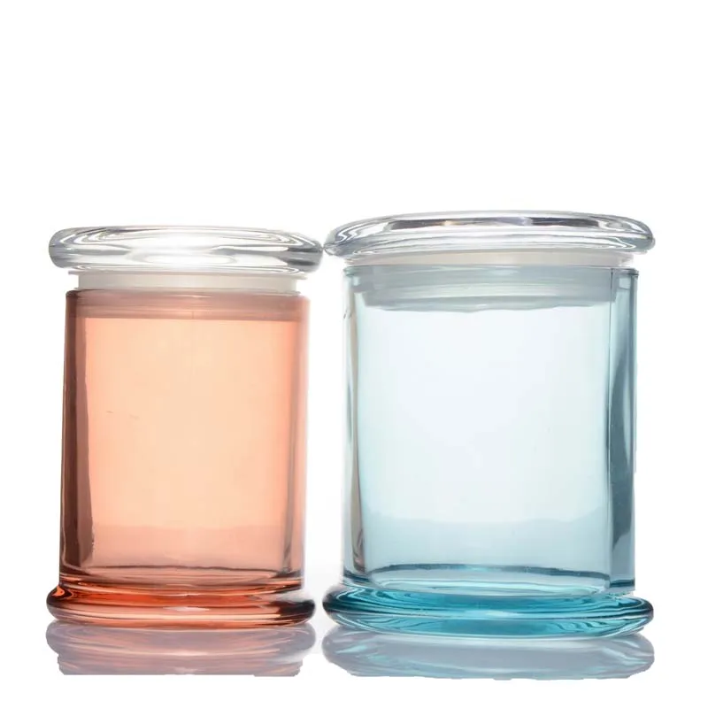 Wholesale Empty Candle Container Luxury Glass Candle Jar with Lid ...