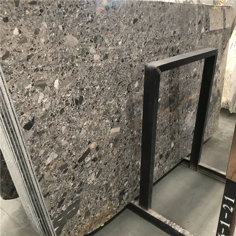 Unique brown pebble granite stone big slab for outdoor & indoor wall floor tiles design