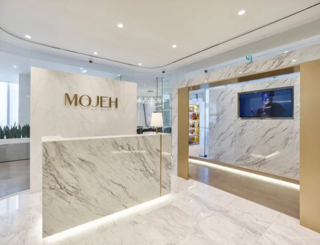 High Quality Reception Counter Desk New Design Modern White Hotel Beauty Salon pink Reception Desks