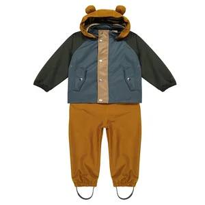 Custom Outdoor Children Waterproof Windproof Breathable Reflective Rainwear Polyurethane Kids Rain Suit