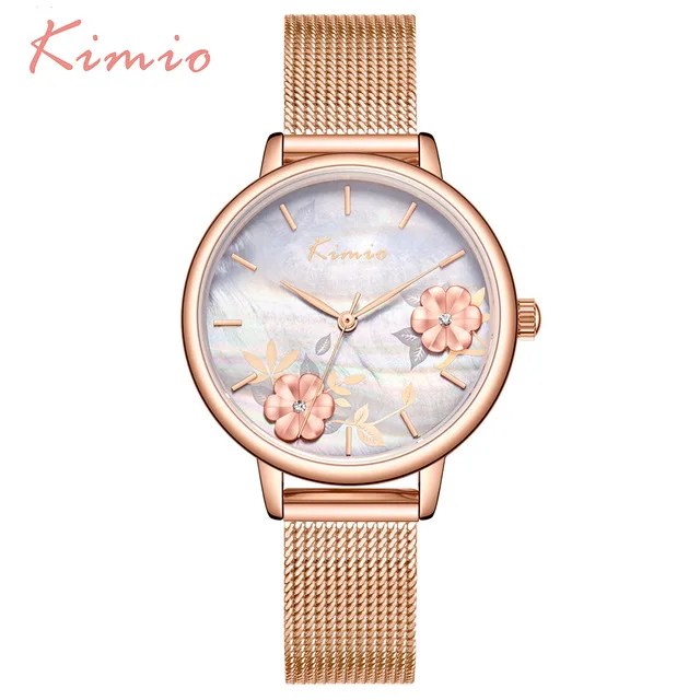 「大人気 新入荷 新品」に該当するファッション通販 K6381M KIMIO Classic Stylish - Watch Quartz Lady Golden 時計