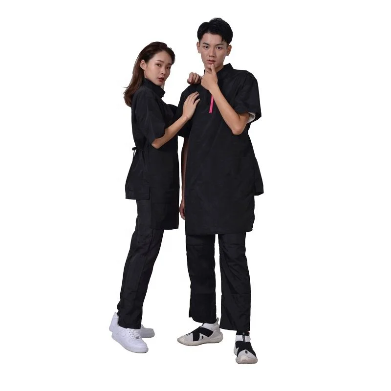 Новый дизайн, униформа для спа салона красоты, Антистатическая куртка с коротким рукавом, школьная форма