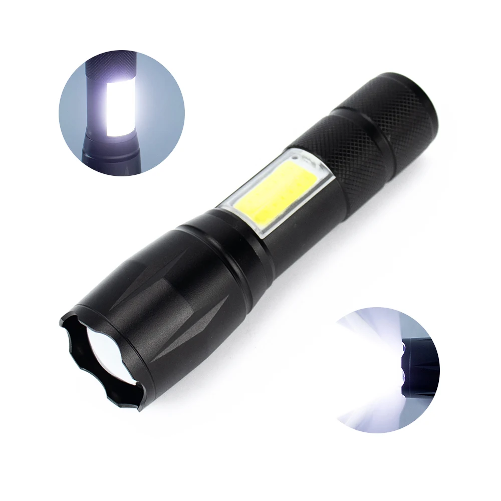 The Most Brightest Torch in the World Aluminum 1200mAh Rechargeable Battery Zoomable Outdoor Lighting Powerful LED Light