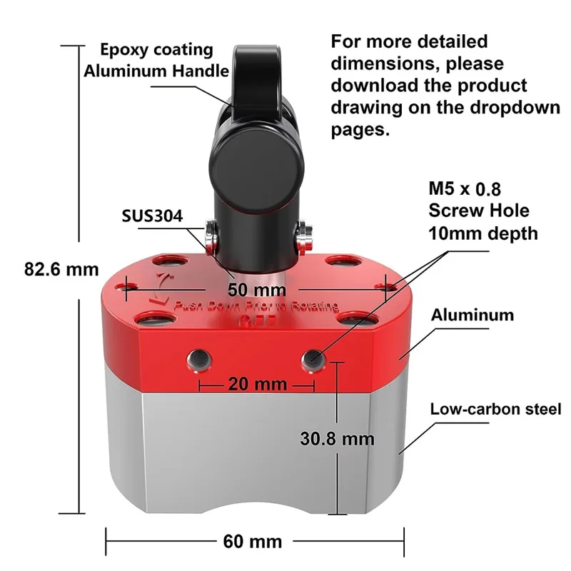 700LBS Switch Magnet - On/off Magnetic Base Holder Welding Magnet