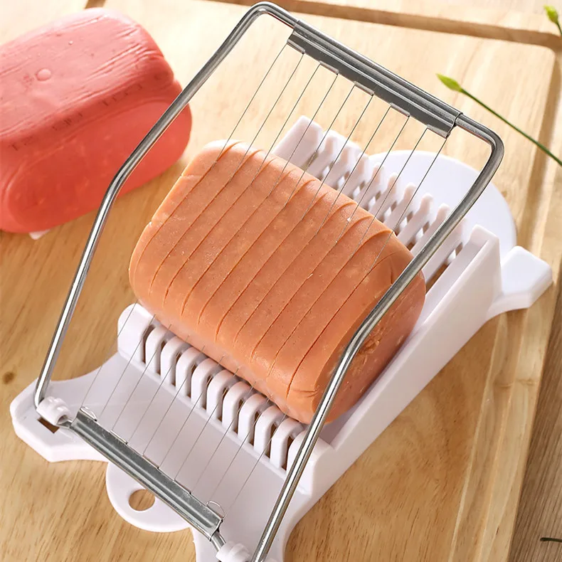 1pc Stainless Steel Wire Manual Slicer, Large, For Lunch Meat, Ham, Fruit,  Egg, Cheese