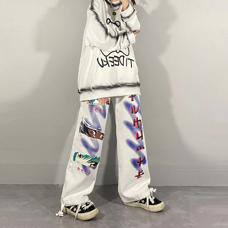 Hip Hop Wide Leg Pants Women Japanese 