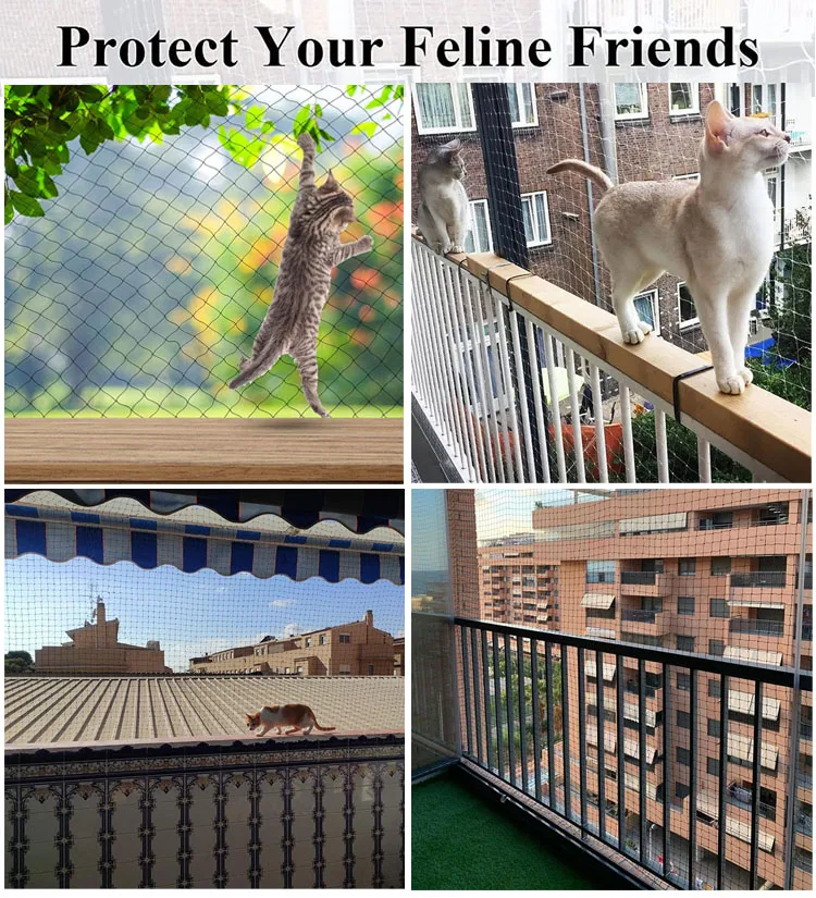 Cat Netting Cat Safety Balcony Net 10x26ft Anti-Fall Mesh With