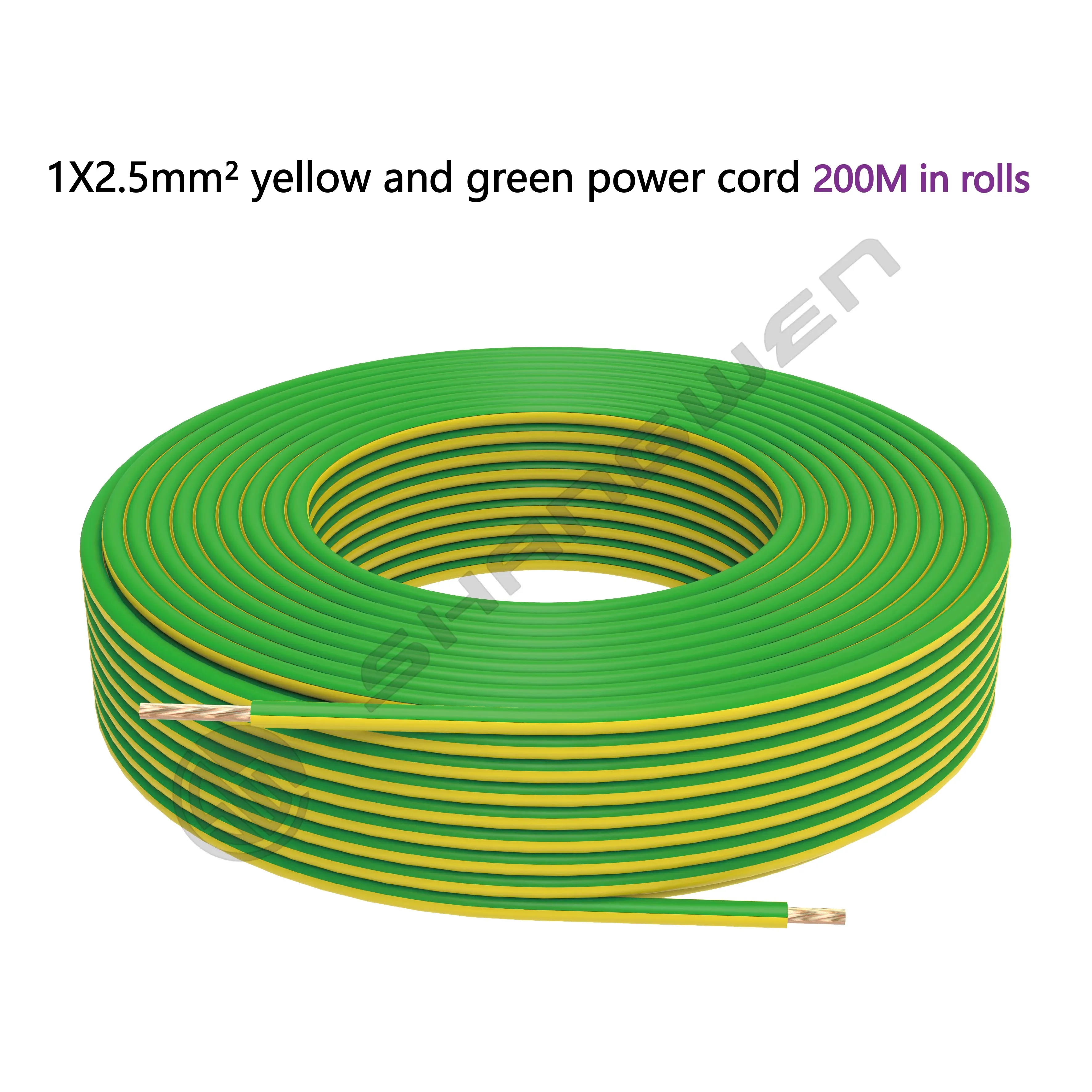 1*2.5mm² H07V-K CE CCC VDE RV Power Cord Flame Retardant Insulation BC Bare Copper Core 450/750V Single Core Power Cord