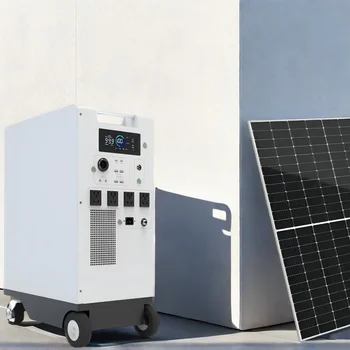 5.12kWh Mobile Solar Energy Storage System All in One Hybrid Inverter Power Station  for Home Use Africa Off Grid UPS Backup