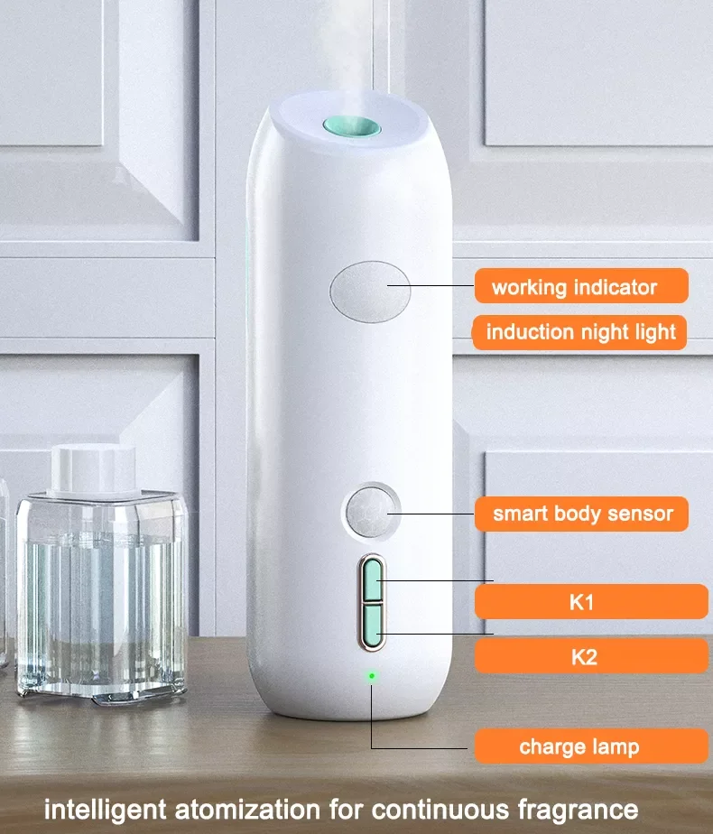 Mini Ultrasonic Essential Oil Diffuser Battery Operated Wall Mounted