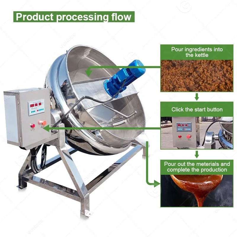 100 Cooker High Pressure Double Jacket Stirring Grade Planetary Mixer Pot Electric Food Cook Boiler for Meat