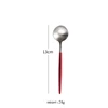 Tea spoon red silver