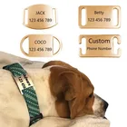 Personalized Stainless Steel Engraved Name Address Dog Collar Tag Custom Blank Slide on ID Name Dog Cat Tag For Pet Accessories