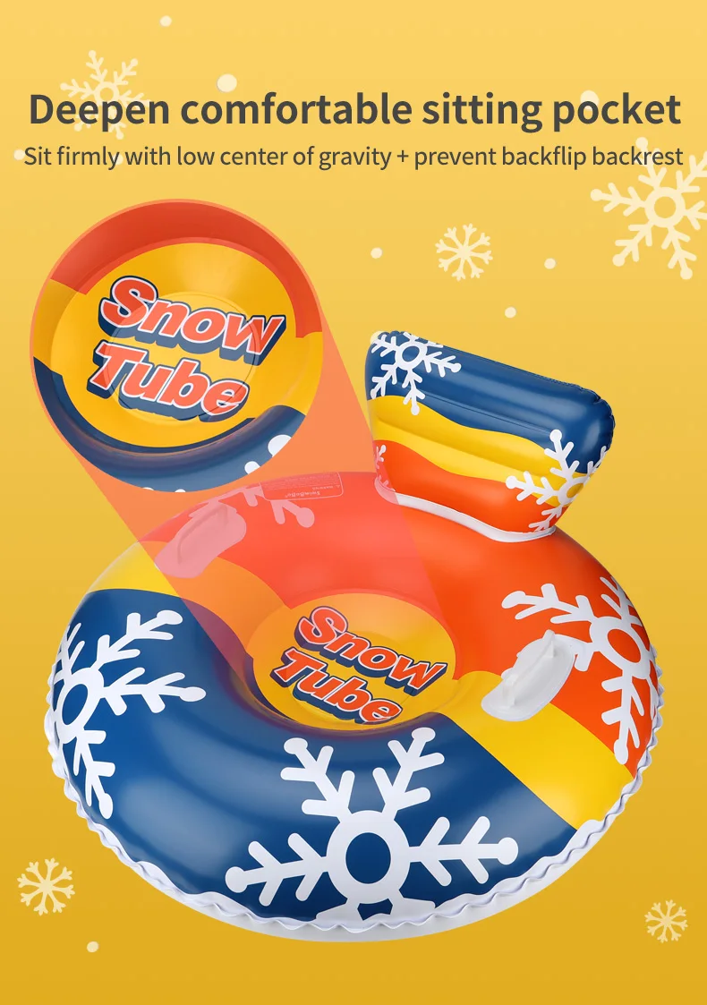 Swimbobo comfort Take Firm Grip Christmas Money Adult and Kids Inflatable Sports Ski Ring Float Snow Tube