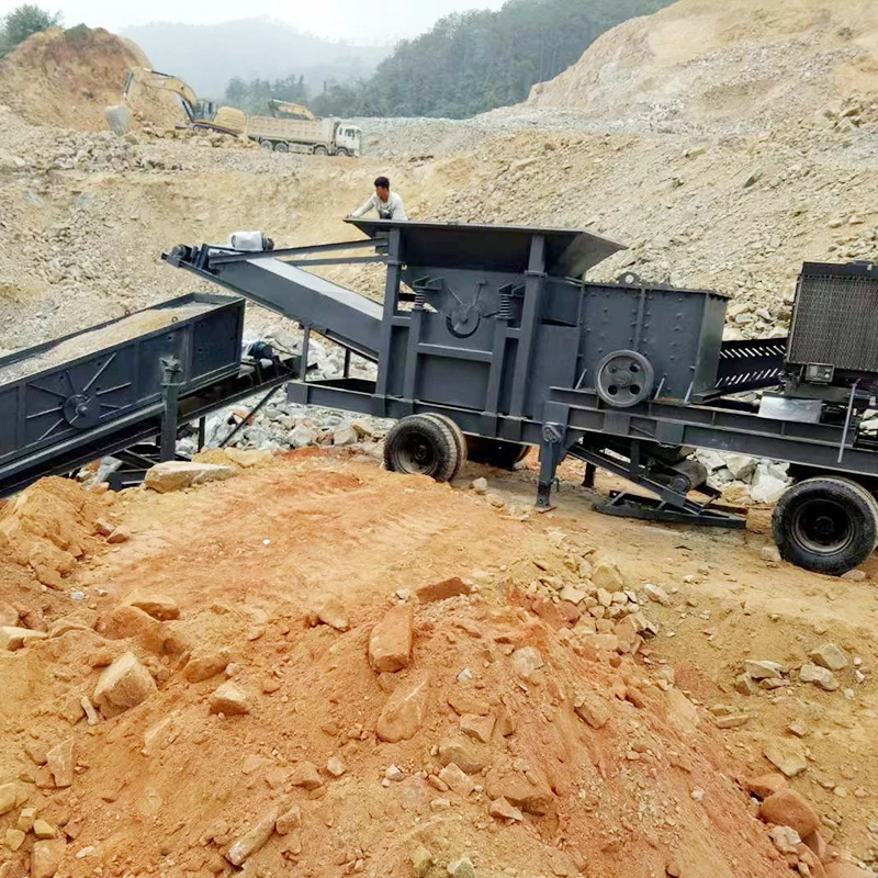 Automatic Small Mobile Pulverized Soil Stone Grinder Grinding Rock Crushing Crashing Machine for Sanding Machine