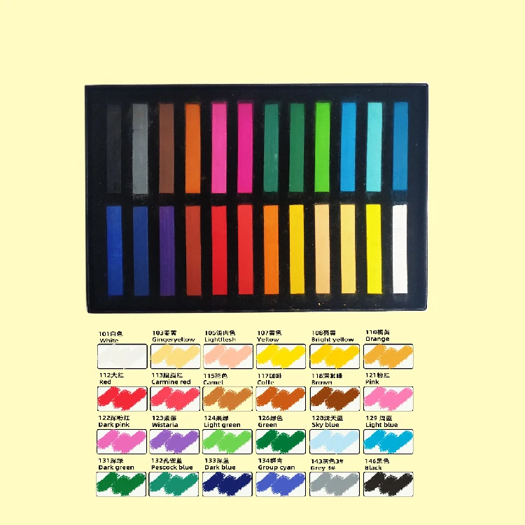 
 Оптовая продажа, 24 цвета, нетоксичные мягкие цветные мелки  