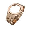 Rose Gold Case+Stainless Steel Rose Gold Band