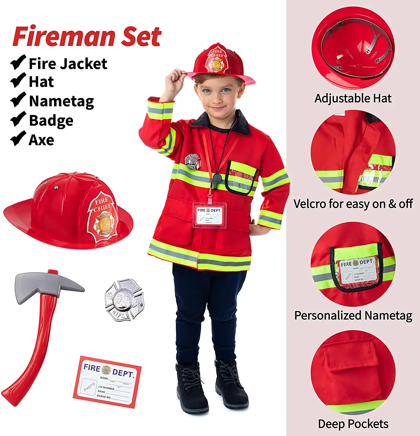 Новый стиль детский профессиональный костюм пожарного полицейского врача комплект одежды